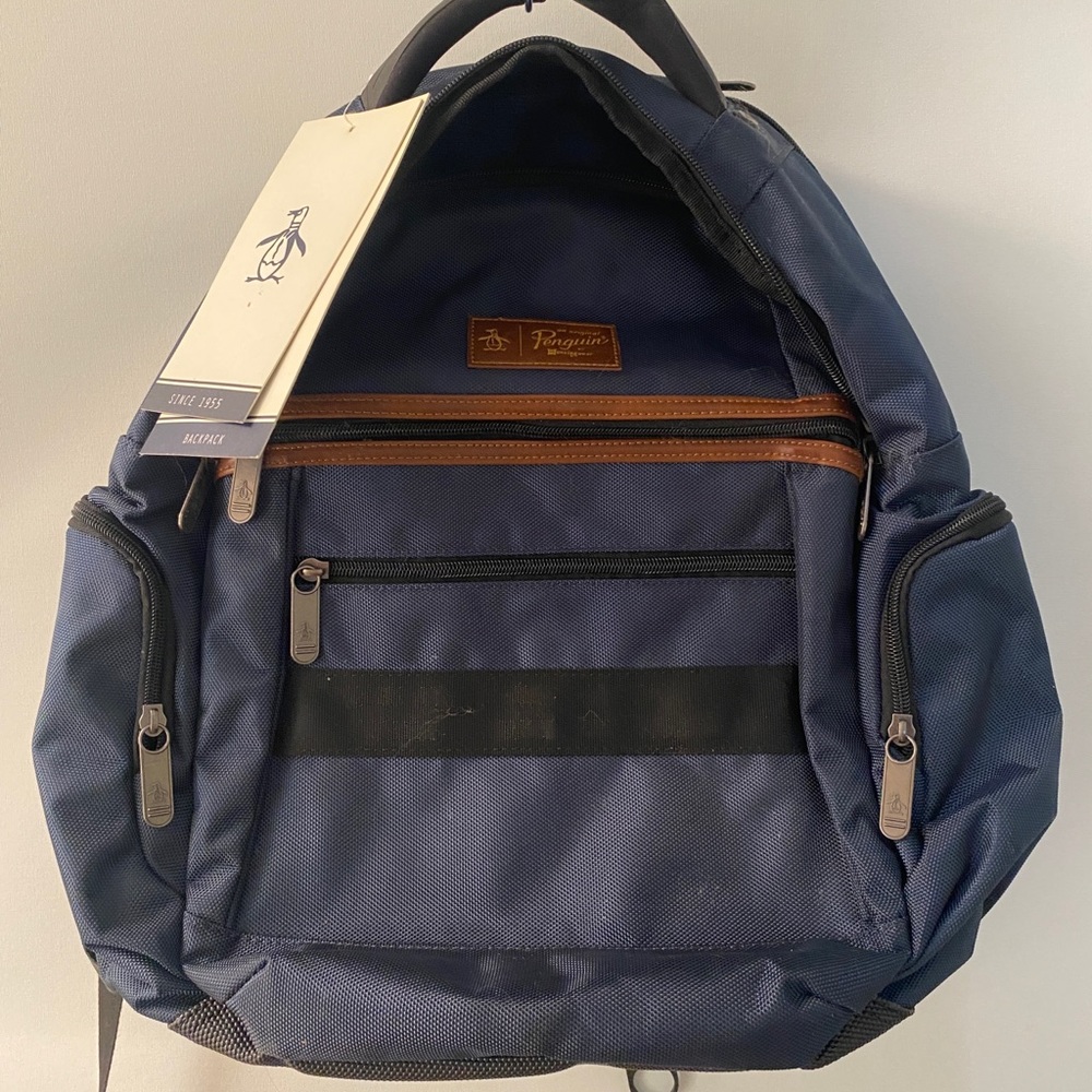 NWT Penguin Brand Navy Backpack